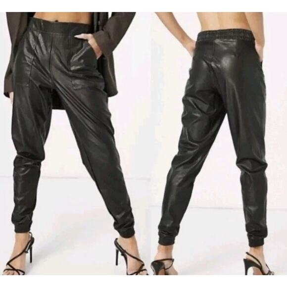 Spanx Faux Leather Like Jogger Black Size XL Holiday Date Night Concert - Picture 1 of 10